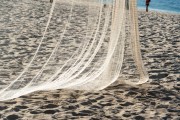 Sports equipment at Copacabana Beach - Ball containment net - Rio de Janeiro city - Rio de Janeiro state (RJ) - Brazil