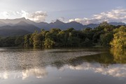 General view of lake - Guapiacu Ecological Reserve - Cachoeiras de Macacu city - Rio de Janeiro state (RJ) - Brazil