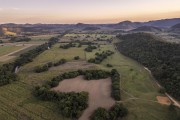 Picture taken with drone of the planted area near Guapiaçu Ecological Reserve - Cachoeiras de Macacu city - Rio de Janeiro state (RJ) - Brazil