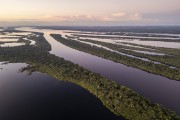 Picture taken with drone of river islands - Anavilhanas National Park  - Manaus city - Amazonas state (AM) - Brazil