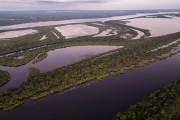 Picture taken with drone of river islands - Anavilhanas National Park  - Manaus city - Amazonas state (AM) - Brazil