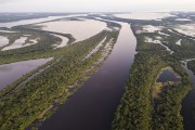 Picture taken with drone of river islands - Anavilhanas National Park  - Manaus city - Amazonas state (AM) - Brazil