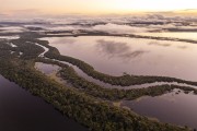 Picture taken with drone of river islands - Anavilhanas National Park  - Manaus city - Amazonas state (AM) - Brazil