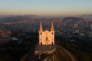 Picture taken with drone of the Nossa Senhora da Penha Church (XVIII century) - Rio de Janeiro city - Rio de Janeiro state (RJ) - Brazil