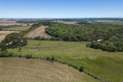 Picture taken with drone of small rural properties and APA of the Devonian Escarpment - Lapa city - Parana state (PR) - Brazil