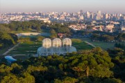 Picture taken with drone of the Curitiba Botanical Garden (Francisca Maria Garfunkel Rischbieter Botanical Garden) - Curitiba city - Parana state (PR) - Brazil