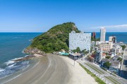 Picture taken with drone of the Brava Beach and Boi Mountain - Matinhos city - Parana state (PR) - Brazil