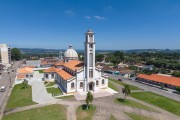 Picture taken with drone of the Sao Benedito Church (Sanctuary of Saint Benedict) - Lapa city - Parana state (PR) - Brazil