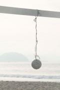 Detail of a ball hanging from a crossbar on Copacabana Beach - Rio de Janeiro city - Rio de Janeiro state (RJ) - Brazil