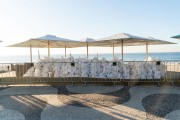 Bags of rubbish at a kiosk on Copacabana Beach - Rio de Janeiro city - Rio de Janeiro state (RJ) - Brazil