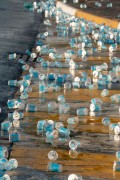 Plastic cups scattered on the floor after the Rio de Janeiro Half Marathon - Atlantica Avenue - Rio de Janeiro city - Rio de Janeiro state (RJ) - Brazil