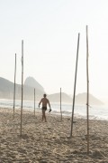 Masts to hang flags on Copacabana Beach - Rio de Janeiro city - Rio de Janeiro state (RJ) - Brazil