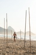 Masts to hang flags on Copacabana Beach - Rio de Janeiro city - Rio de Janeiro state (RJ) - Brazil