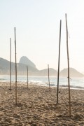 Masts to hang flags on Copacabana Beach - Rio de Janeiro city - Rio de Janeiro state (RJ) - Brazil