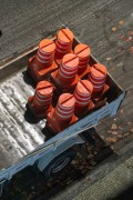 Truck carrying traffic cones - Francisco Otaviano Street - Rio de Janeiro city - Rio de Janeiro state (RJ) - Brazil