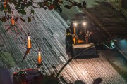 Machinery working on applying asphalt on Francisco Otaviano Street - Rio de Janeiro city - Rio de Janeiro state (RJ) - Brazil