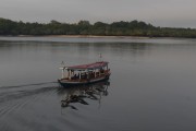 Boat at dawn in the Jara Community - Parintins city - Amazonas state (AM) - Brazil