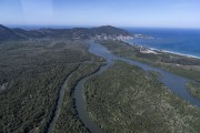 Aerial view of the Restinga Marambaia - the area protected by the Navy of Brazil - Rio de Janeiro city - Rio de Janeiro state (RJ) - Brazil