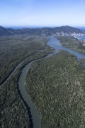 Aerial view of the Restinga Marambaia - the area protected by the Navy of Brazil - Rio de Janeiro city - Rio de Janeiro state (RJ) - Brazil