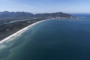 Aerial view of the Marambaia Beach and the Restinga Marambaia - the area protected by the Navy of Brazil - Rio de Janeiro city - Rio de Janeiro state (RJ) - Brazil