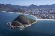 Aerial view of the Pontal Rock between Pontal Beach and the Recreio dos Bandeirantes Beach  - Rio de Janeiro city - Rio de Janeiro state (RJ) - Brazil