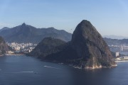 Aerial view of Sugarloaf with Christ the Redeemer in the background  - Rio de Janeiro city - Rio de Janeiro state (RJ) - Brazil