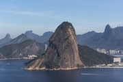 Aerial view of Sugarloaf with Christ the Redeemer in the background  - Rio de Janeiro city - Rio de Janeiro state (RJ) - Brazil