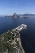 Aerial view of the Santa Cruz da Barra Fortress (1612) with the Sugarloaf in the background - Niteroi city - Rio de Janeiro state (RJ) - Brazil