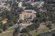 Aerial view of the National Museum - old Sao Cristovao Palace - Quinta da Boa Vista Park  - Rio de Janeiro city - Rio de Janeiro state (RJ) - Brazil