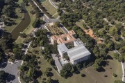 Aerial view of the National Museum - old Sao Cristovao Palace - Quinta da Boa Vista Park  - Rio de Janeiro city - Rio de Janeiro state (RJ) - Brazil