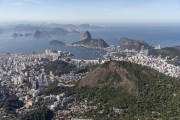 Aerial view of the Dona Marta Viewpoint with Botafogo Bay and Sugarloaf in the background - Rio de Janeiro city - Rio de Janeiro state (RJ) - Brazil