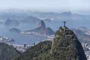 Aerial view of the Christ the Redeemer with the Sugarloaf in the background - Rio de Janeiro city - Rio de Janeiro state (RJ) - Brazil