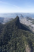 Aerial view of the Christ the Redeemer with the Sugarloaf in the background - Rio de Janeiro city - Rio de Janeiro state (RJ) - Brazil