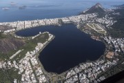 Aerial vieww of Rodrigo de Freitas Lagoon - Rio de Janeiro city - Rio de Janeiro state (RJ) - Brazil