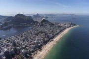 Aerial view of the Ipanema neighborhood with the Rodrigo de Freitas Lagoon to the left and Copacabana in the background - Rio de Janeiro city - Rio de Janeiro state (RJ) - Brazil