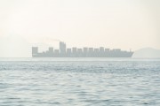 Cargo ship seen from Copacabana Beach - Rio de Janeiro city - Rio de Janeiro state (RJ) - Brazil