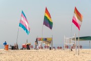 Flags in the colors of the Rainbow, symbol of the LGBTQIA+ movement - Copacabana Beach - Rio de Janeiro city - Rio de Janeiro state (RJ) - Brazil