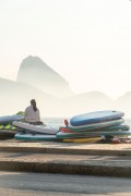 Stand up paddle boards on Post 6 of Copacabana Beach - Rio de Janeiro city - Rio de Janeiro state (RJ) - Brazil