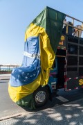 Sound truck wrapped with the Brazilian flag - Post 5 - Rio de Janeiro city - Rio de Janeiro state (RJ) - Brazil