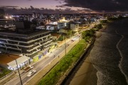 Picture taken with drone of the Bessa Beach shore at dusk - Joao Pessoa city - Paraiba state (PB) - Brazil