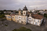 Picture taken with drone of the architectural complex, built by the Carmelites, consisting of the Church of Our Lady of Mount Carmel (16th century), the Episcopal Palace (former Carmelite Convent and current headquarters of the Archdiocese of Paraíba) and the Church of Saint Teresa of Jesus of the Third Order of Carmel (18th century) - Joao Pessoa city - Paraiba state (PB) - Brazil