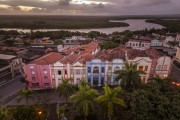 Picture taken with drone of old buildings in the historic center of Joao Pessoa - Joao Pessoa city - Paraiba state (PB) - Brazil