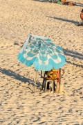 Sun umbrella protecting a water pump on Ipanema Beach - Rio de Janeiro city - Rio de Janeiro state (RJ) - Brazil