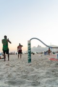 Bathers on Ipanema Beach with Two Brothers Montain and Rock of Gavea in the background - Rio de Janeiro city - Rio de Janeiro state (RJ) - Brazil