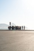 Group of young people around the statue of the poet Carlos Drummond de Andrade - Rio de Janeiro city - Rio de Janeiro state (RJ) - Brazil