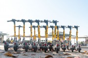 Electric scooters for rent on the Copacabana Beach boardwalk - Rio de Janeiro city - Rio de Janeiro state (RJ) - Brazil