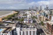 Picture taken with drone of buildings and the coastline of Tambau Beach - Joao Pessoa city - Paraiba state (PB) - Brazil