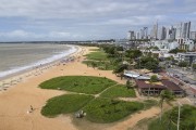 Picture taken with drone of buildings and the coastline of Tambau Beach - Joao Pessoa city - Paraiba state (PB) - Brazil