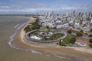 Picture taken with drone of an abandoned hotel (Tambau Hotel) on the coast of Joao Pessoa - Joao Pessoa city - Paraiba state (PB) - Brazil