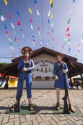 Statue of cangaceiros near a street market in Tambau - Joao Pessoa city - Paraiba state (PB) - Brazil